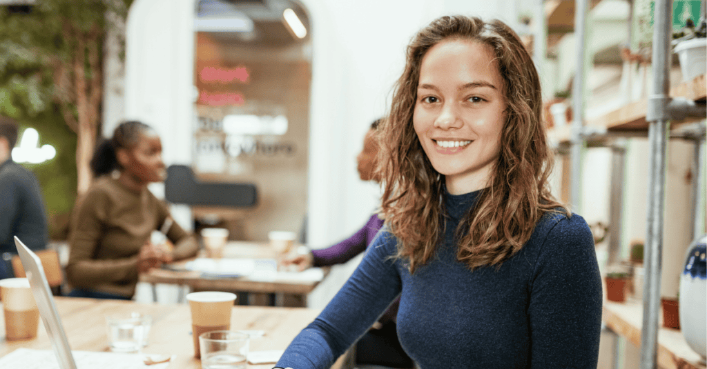 A Gen Z employee in the office